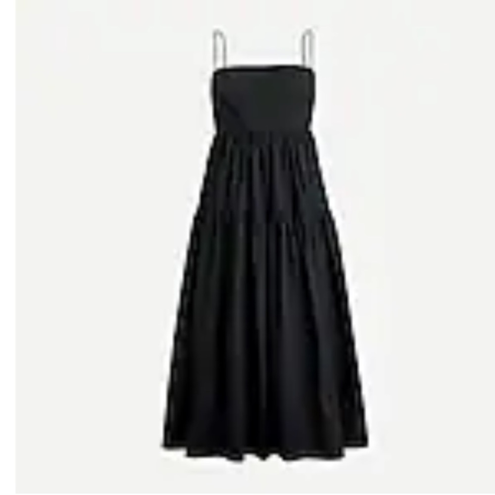 J. Crew Black Midi Dress